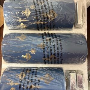 Elegant Blue and Gold Home Accent Set